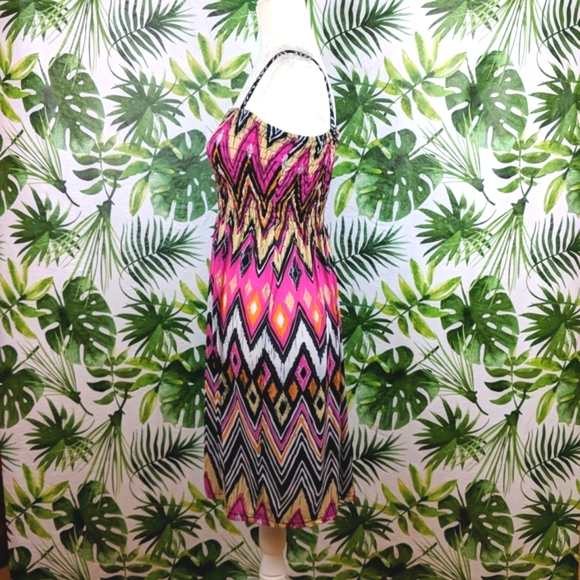 National For Her Zig-Zag Ruched Dress (Size: Large) - Picture 7 of 10